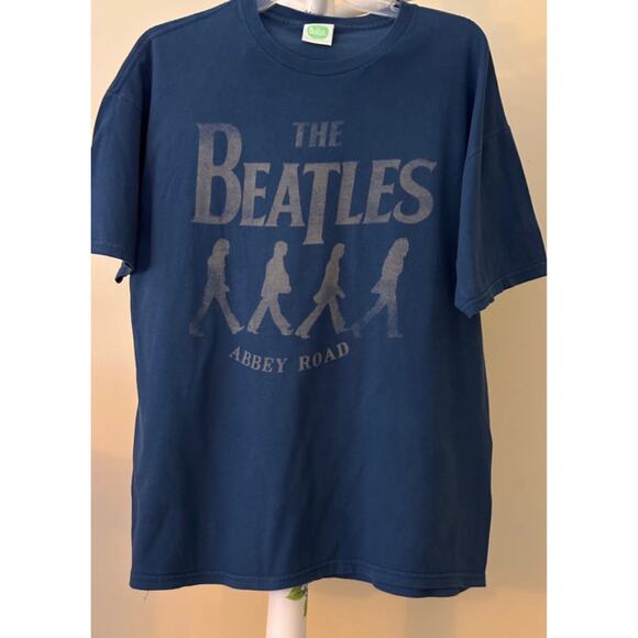 Vintage, Beatles Blue T-shirt Beatle Silhouettes Graphic Gray Unisex XL - Picture 1 of 6
